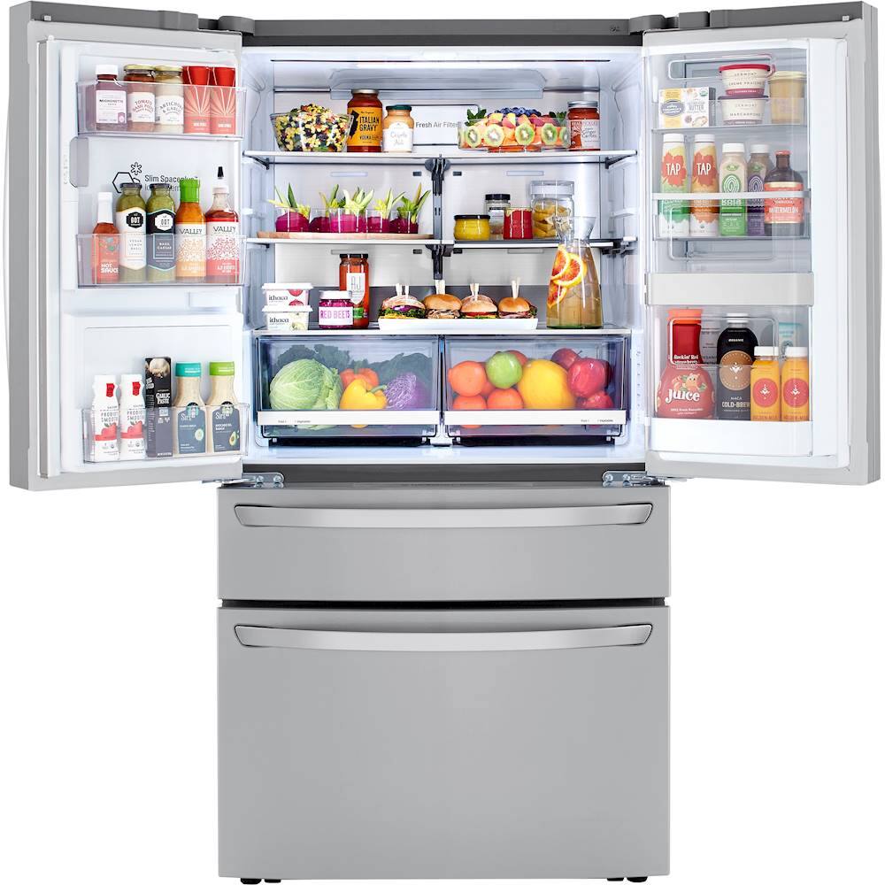 Alt View 17. LG - 29.5 Cu. Ft. 4-Door French Door-in-Door Smart Refrigerator with Craft Ice - PrintProof Stainless Steel.