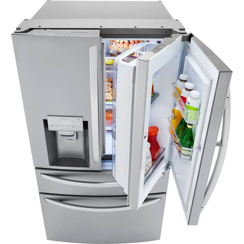 Alt View 18. LG - 29.5 Cu. Ft. 4-Door French Door-in-Door Smart Refrigerator with Craft Ice - PrintProof Stainless Steel.