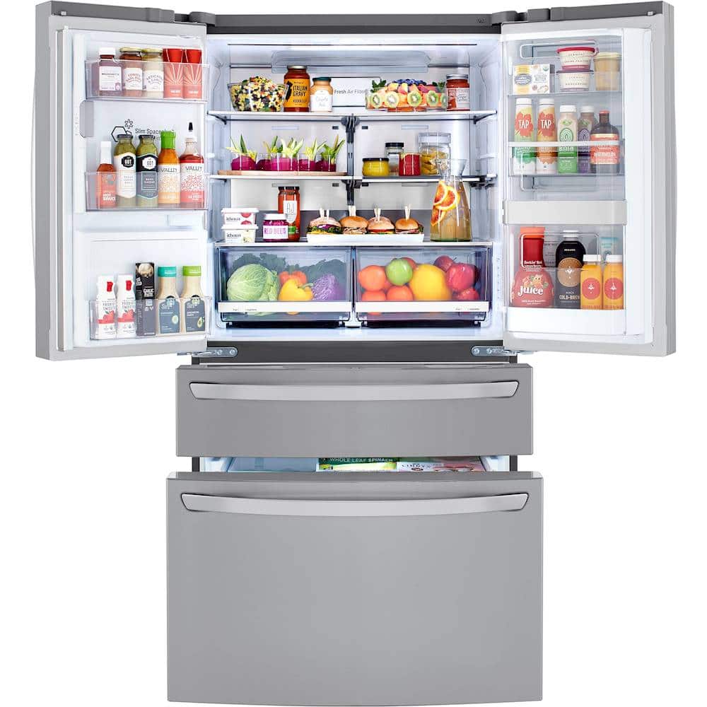 Alt View 2. LG - 29.5 Cu. Ft. 4-Door French Door-in-Door Smart Refrigerator with Craft Ice - PrintProof Stainless Steel.