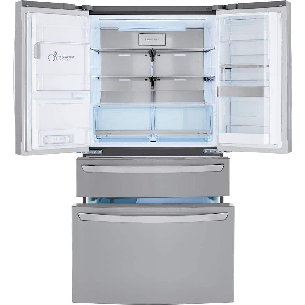 Alt View 3. LG - 29.5 Cu. Ft. 4-Door French Door-in-Door Smart Refrigerator with Craft Ice - PrintProof Stainless Steel.
