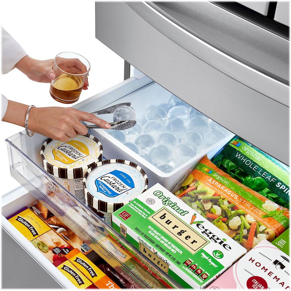 Alt View 32. LG - 29.5 Cu. Ft. 4-Door French Door-in-Door Smart Refrigerator with Craft Ice - PrintProof Stainless Steel.