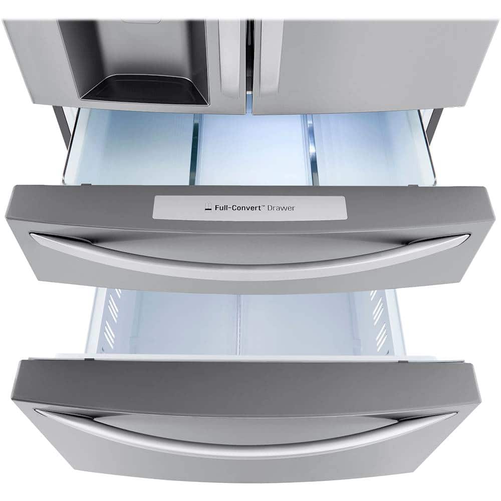 Alt View 4. LG - 29.5 Cu. Ft. 4-Door French Door-in-Door Smart Refrigerator with Craft Ice - PrintProof Stainless Steel.