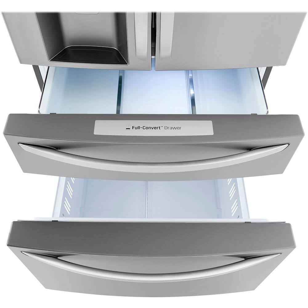 Alt View 4. LG - 29.5 Cu. Ft. 4-Door French Door-in-Door Smart Refrigerator with Craft Ice - PrintProof Stainless Steel.