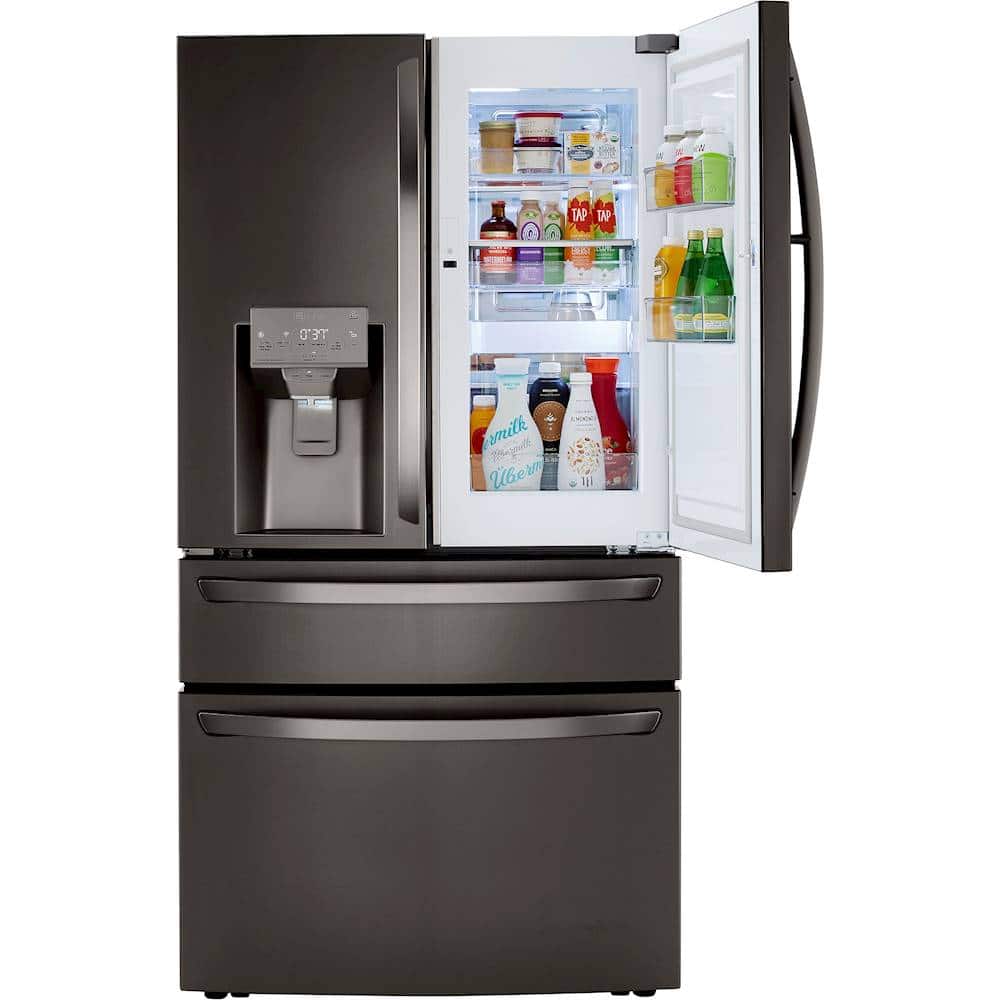 Alt View 14. LG - 29.5 Cu. Ft. 4-Door French Door-in-Door Smart Refrigerator with Craft Ice - PrintProof Black Stainless Steel.