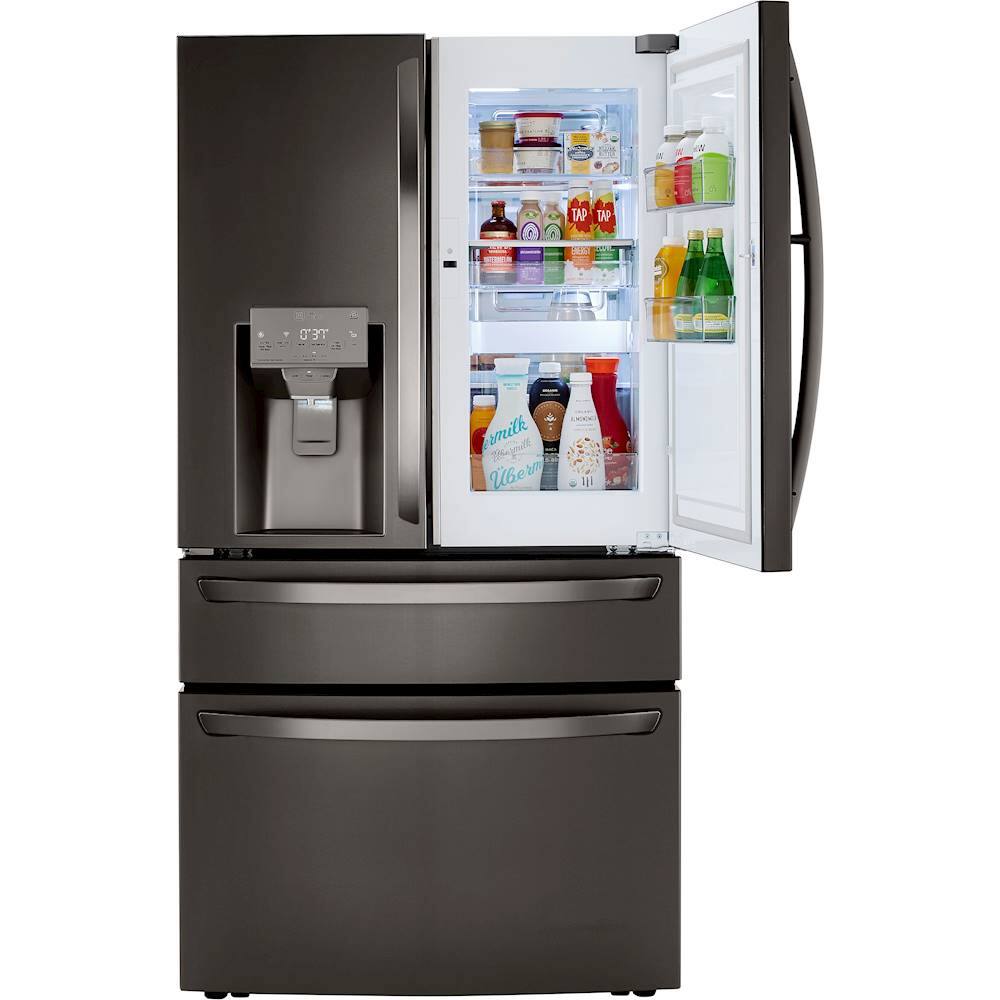 Alt View 14. LG - 29.5 Cu. Ft. 4-Door French Door-in-Door Smart Refrigerator with Craft Ice - PrintProof Black Stainless Steel.