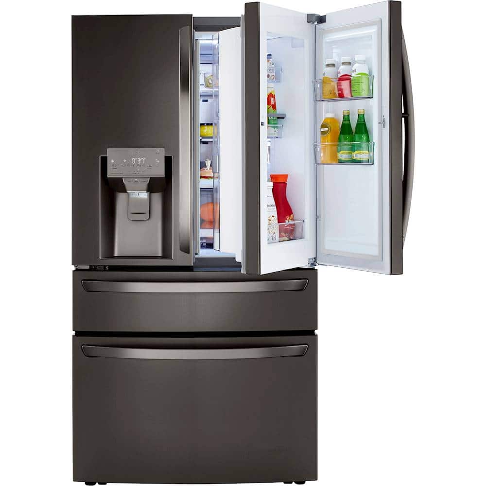 Alt View 15. LG - 29.5 Cu. Ft. 4-Door French Door-in-Door Smart Refrigerator with Craft Ice - PrintProof Black Stainless Steel.