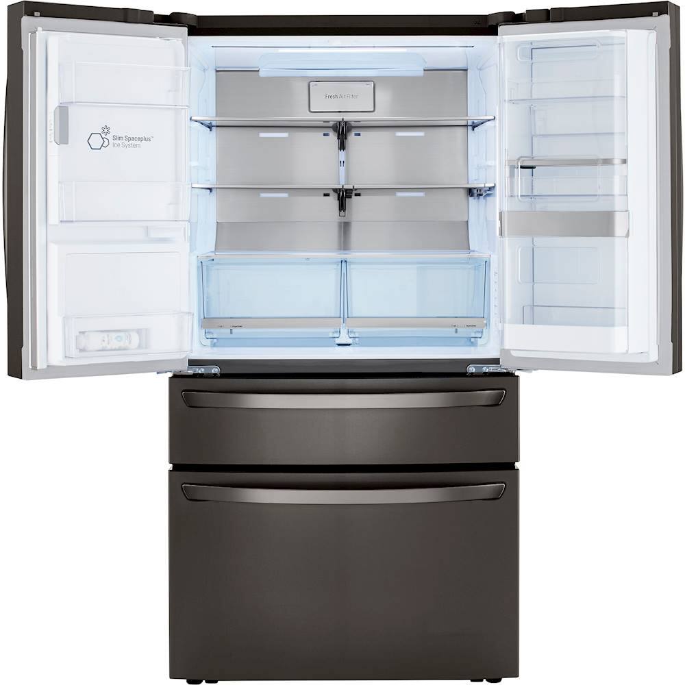 Alt View 16. LG - 29.5 Cu. Ft. 4-Door French Door-in-Door Smart Refrigerator with Craft Ice - PrintProof Black Stainless Steel.