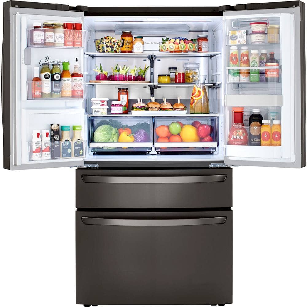 Alt View 17. LG - 29.5 Cu. Ft. 4-Door French Door-in-Door Smart Refrigerator with Craft Ice - PrintProof Black Stainless Steel.