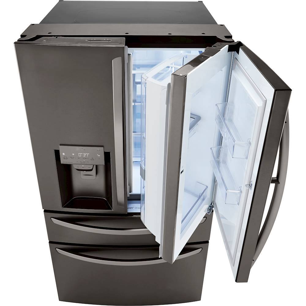 Alt View 19. LG - 29.5 Cu. Ft. 4-Door French Door-in-Door Smart Refrigerator with Craft Ice - PrintProof Black Stainless Steel.