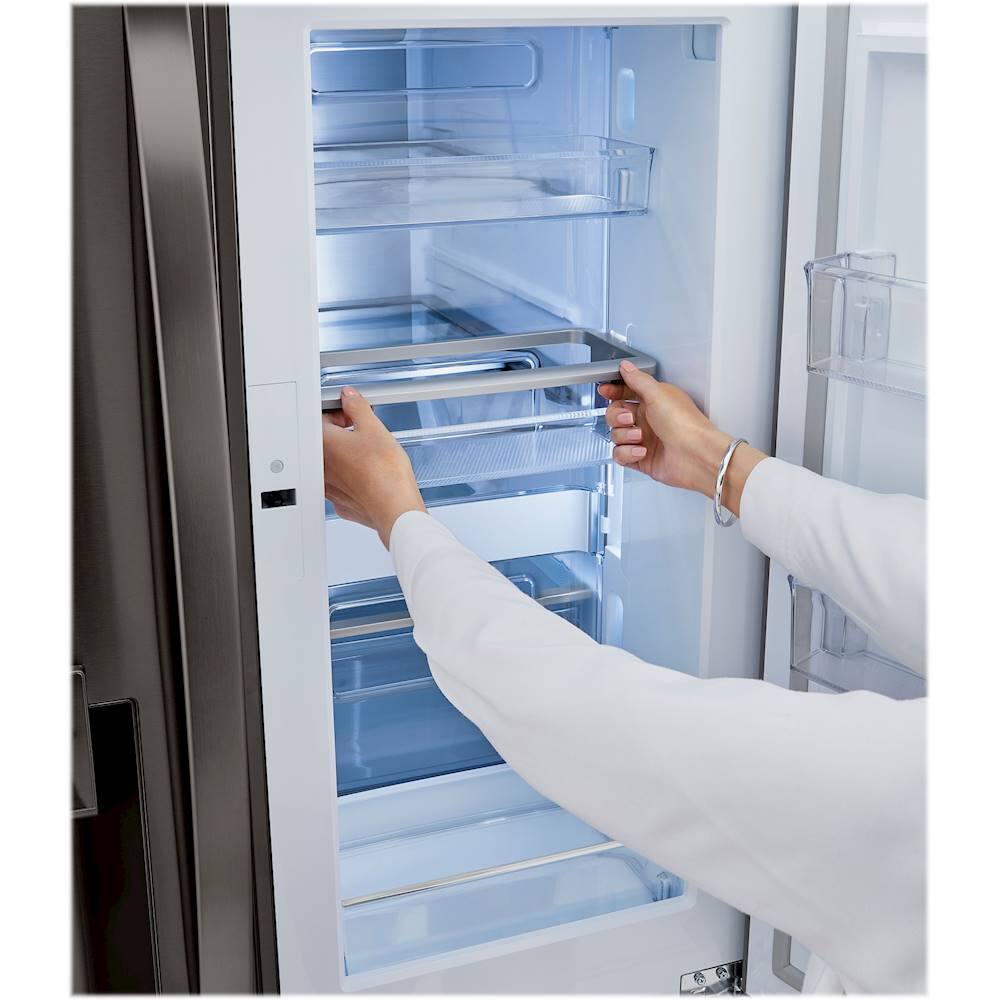 Alt View 24. LG - 29.5 Cu. Ft. 4-Door French Door-in-Door Smart Refrigerator with Craft Ice - PrintProof Black Stainless Steel.