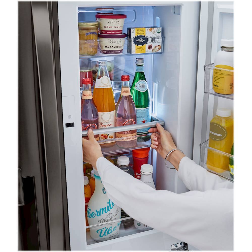 Alt View 25. LG - 29.5 Cu. Ft. 4-Door French Door-in-Door Smart Refrigerator with Craft Ice - PrintProof Black Stainless Steel.