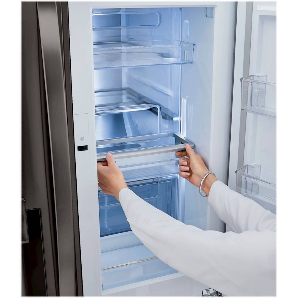 Alt View 26. LG - 29.5 Cu. Ft. 4-Door French Door-in-Door Smart Refrigerator with Craft Ice - PrintProof Black Stainless Steel.