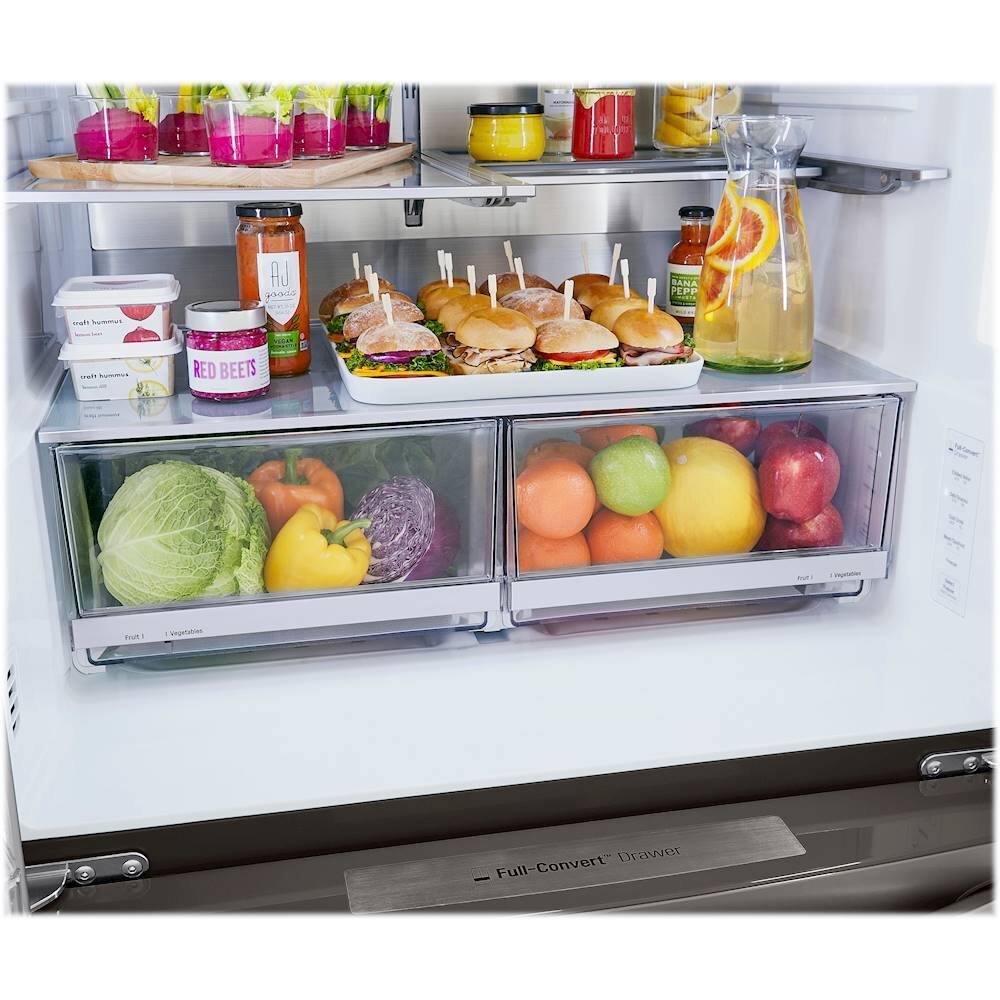 Alt View 34. LG - 29.5 Cu. Ft. 4-Door French Door-in-Door Smart Refrigerator with Craft Ice - PrintProof Black Stainless Steel.