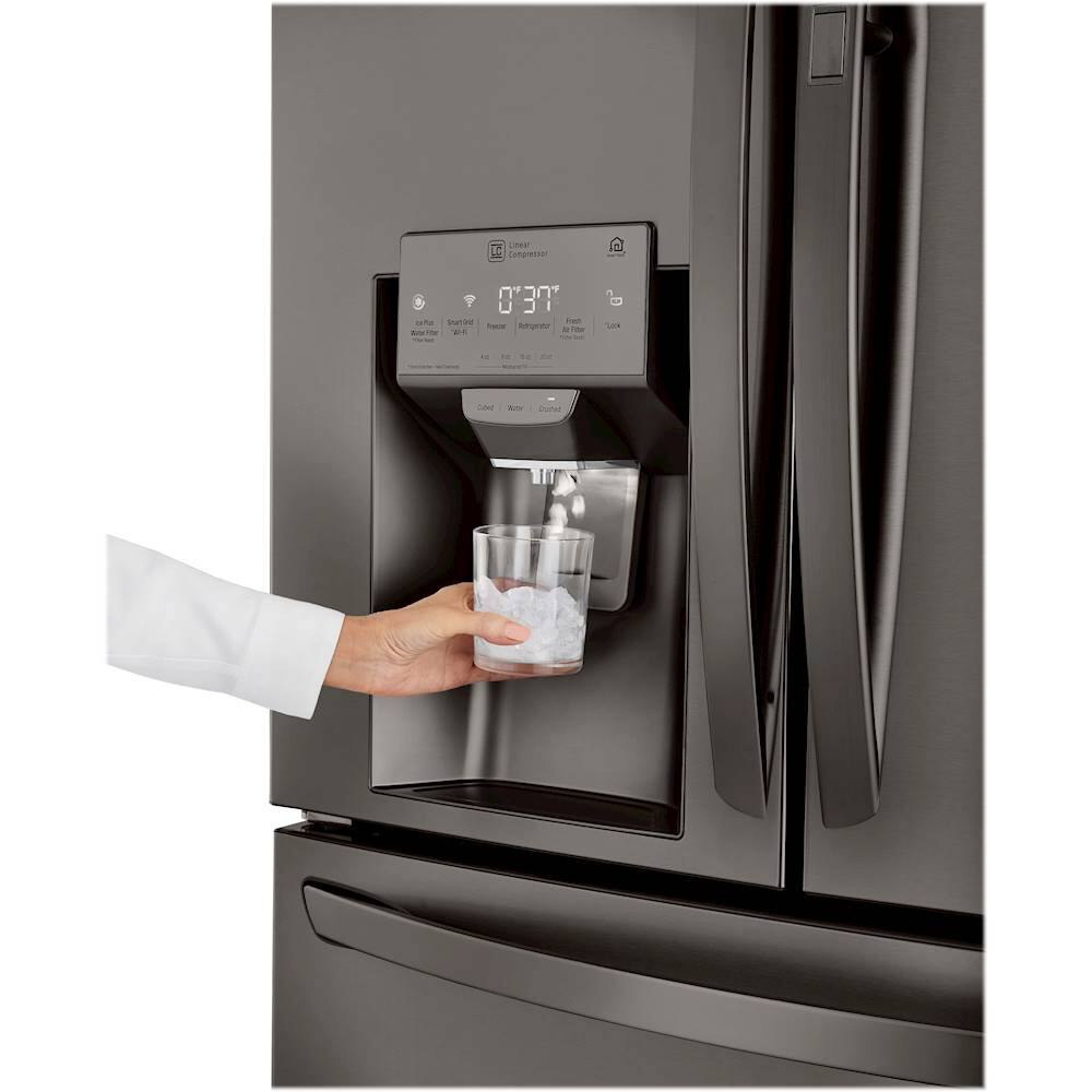 Alt View 36. LG - 29.5 Cu. Ft. 4-Door French Door-in-Door Smart Refrigerator with Craft Ice - PrintProof Black Stainless Steel.