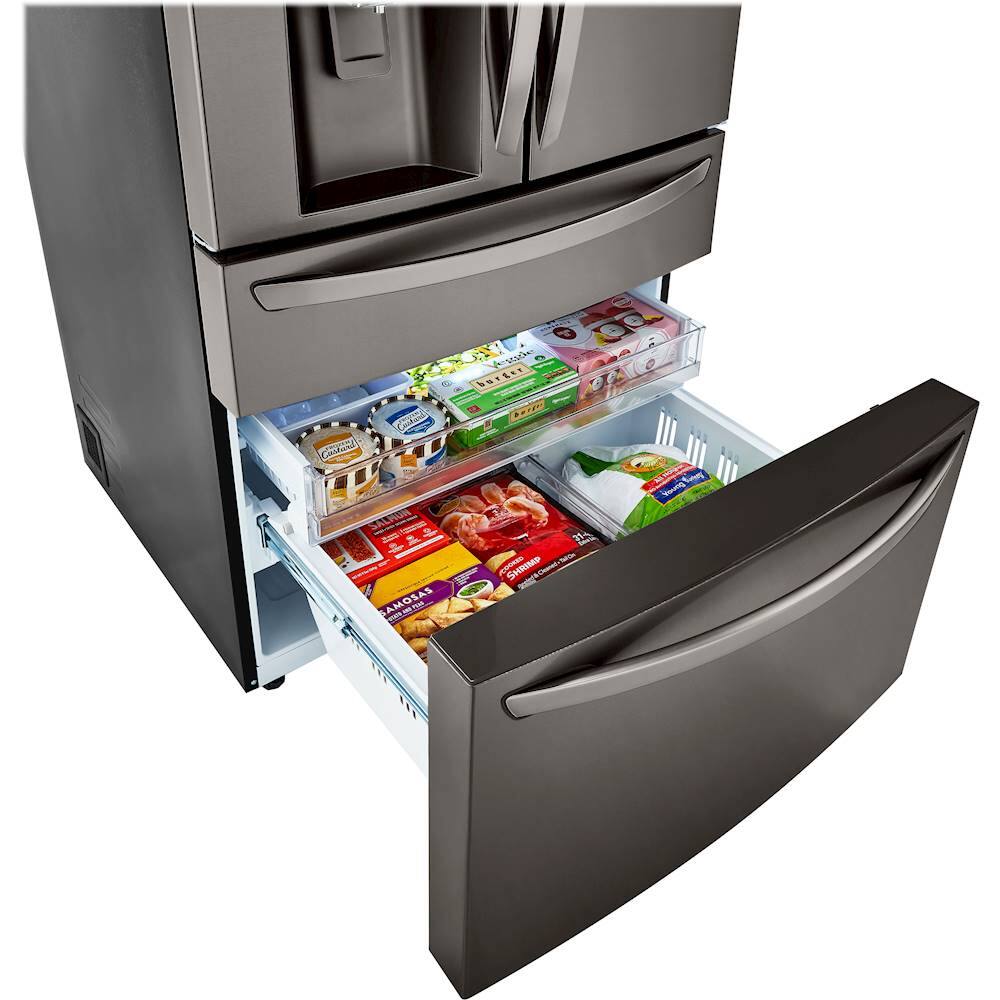 Alt View 40. LG - 29.5 Cu. Ft. 4-Door French Door-in-Door Smart Refrigerator with Craft Ice - PrintProof Black Stainless Steel.