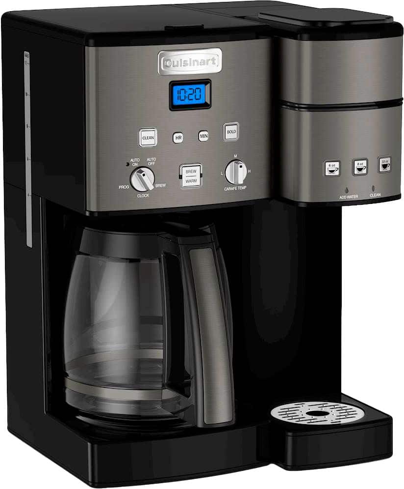 Angle. Cuisinart - Coffee Center 12-Cup Coffee Maker and Single Serve Brewer - Black Stainless Steel.