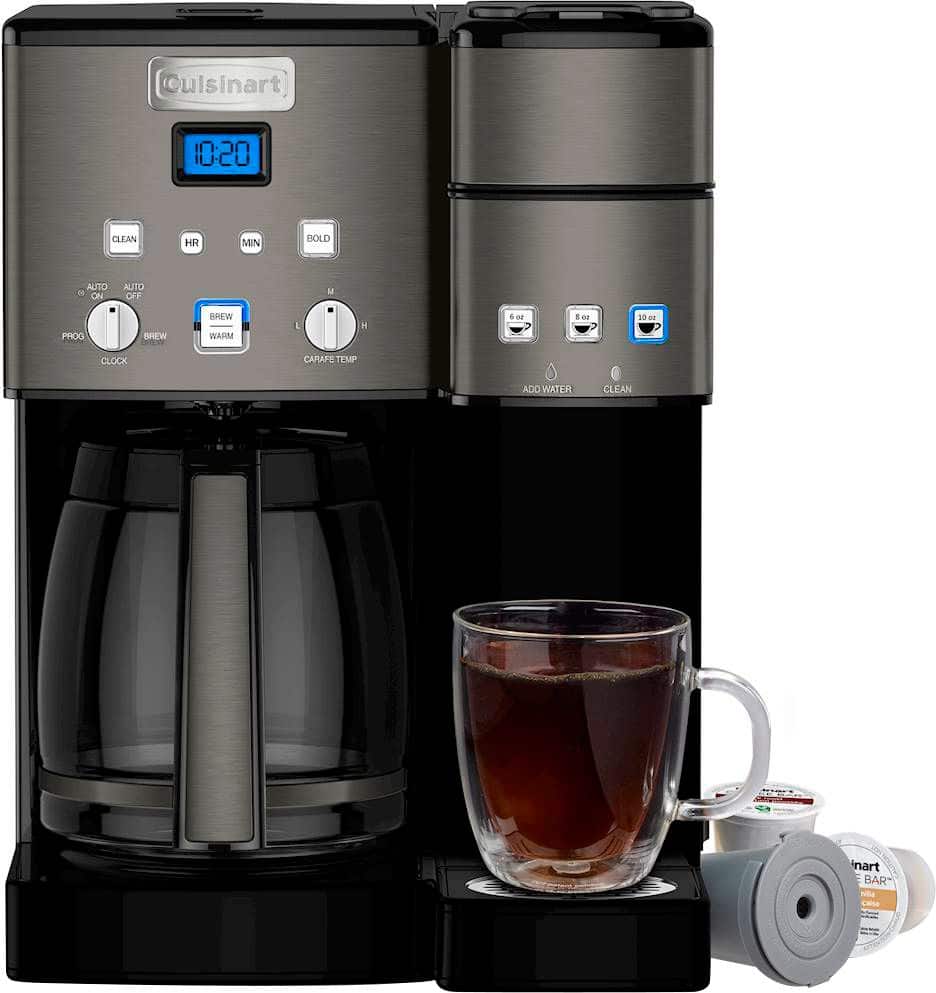 Alt View 11. Cuisinart - Coffee Center 12-Cup Coffee Maker and Single Serve Brewer - Black Stainless Steel.