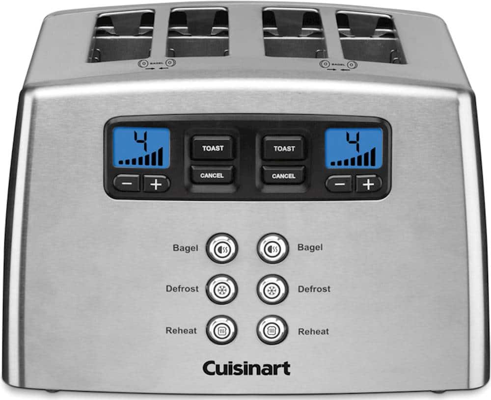 Front. Cuisinart - Touch to Toast 4-Slice Toaster - Stainless Steel.