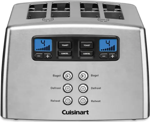 Front. Cuisinart - Touch to Toast 4-Slice Toaster - Stainless Steel.