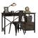 Alt View 15. Sauder - Steel River Collection Rustic 2-Drawer Workstation - Carbon Oak.