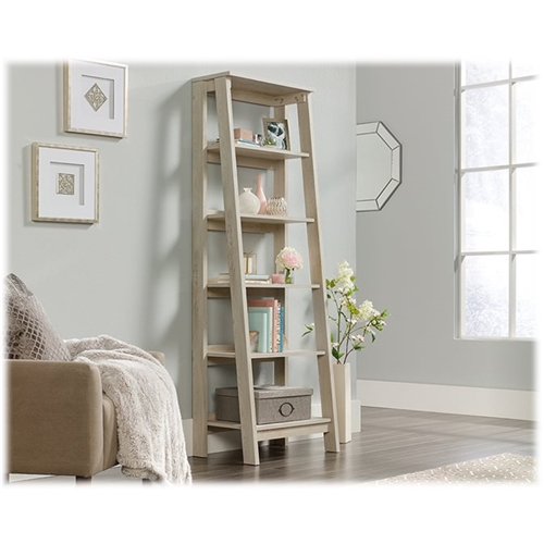 Sauder 2-Shelf Bookcase, Chalked Chestnut