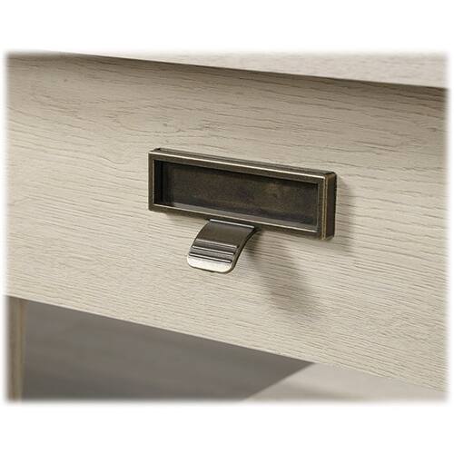 Alt View 13. Sauder - Trestle Collection Rectangular 4-Drawer Table - Chalked Chestnut.