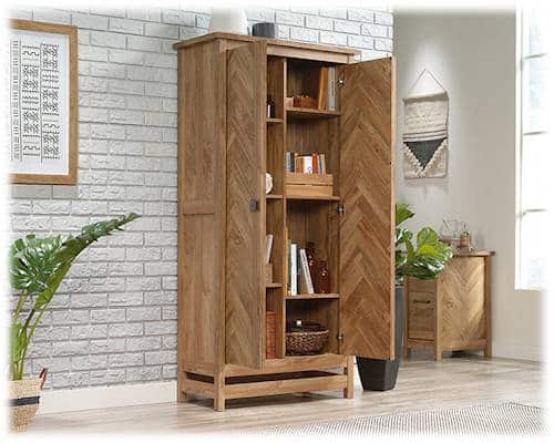 Alt View 16. Sauder - Cannery Bridge Wood Storage Cabinet - Sindoori Mango.