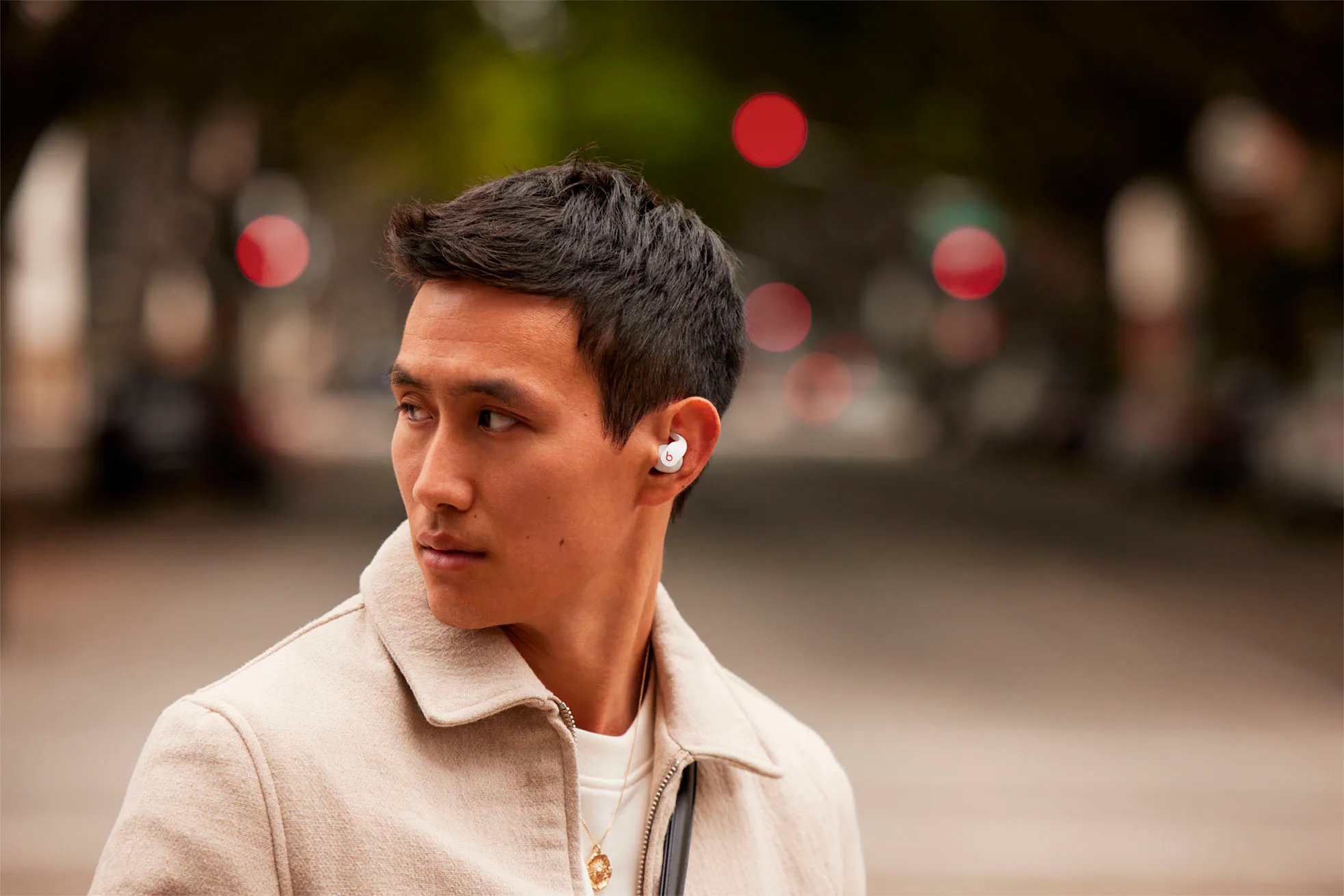 Alt View 38. Beats - Beats Fit Pro True Wireless Noise Cancelling In-Ear Earbuds - White.