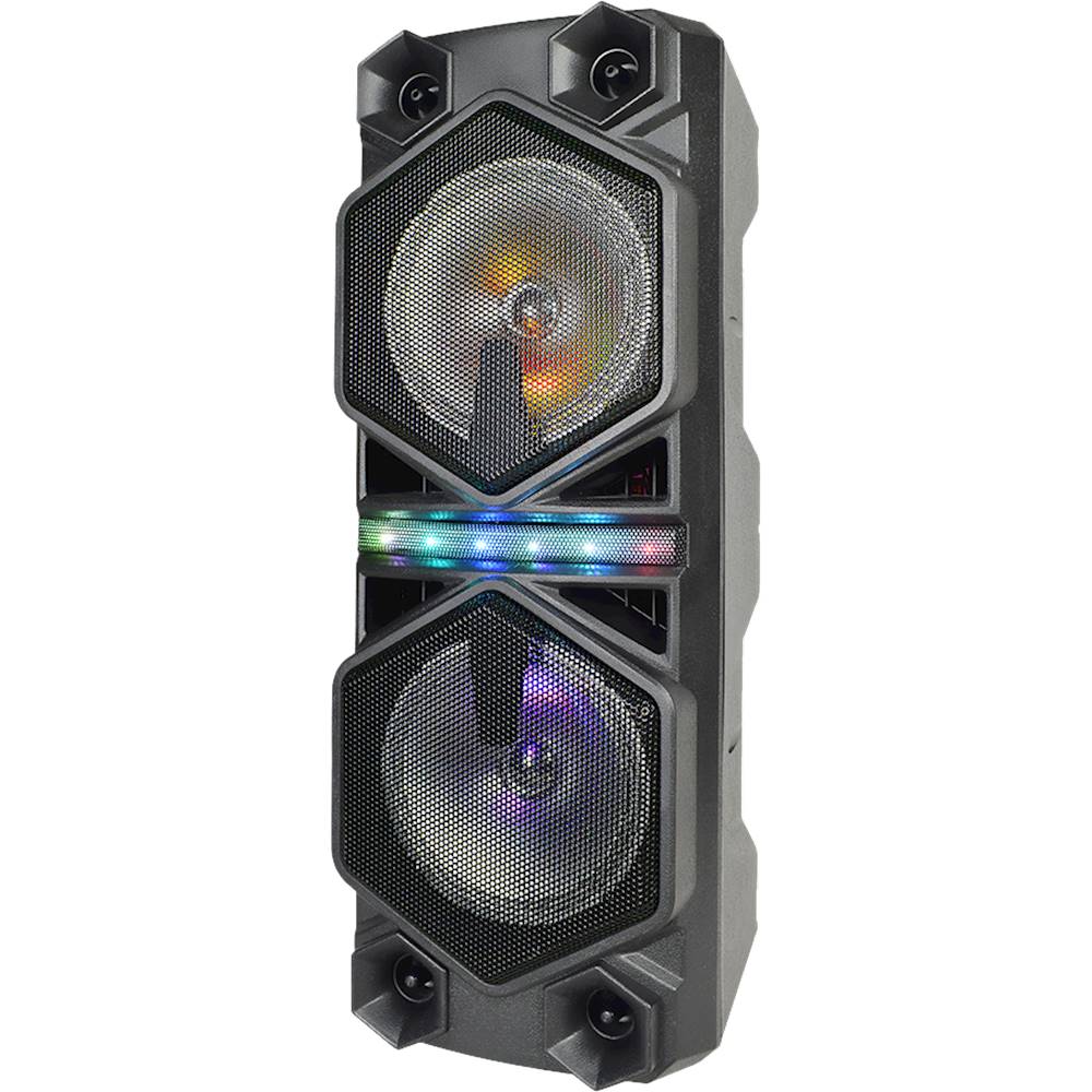 Best Buy Axess Dual 6.5" Bluetooth Party Speaker with LED Lights Black