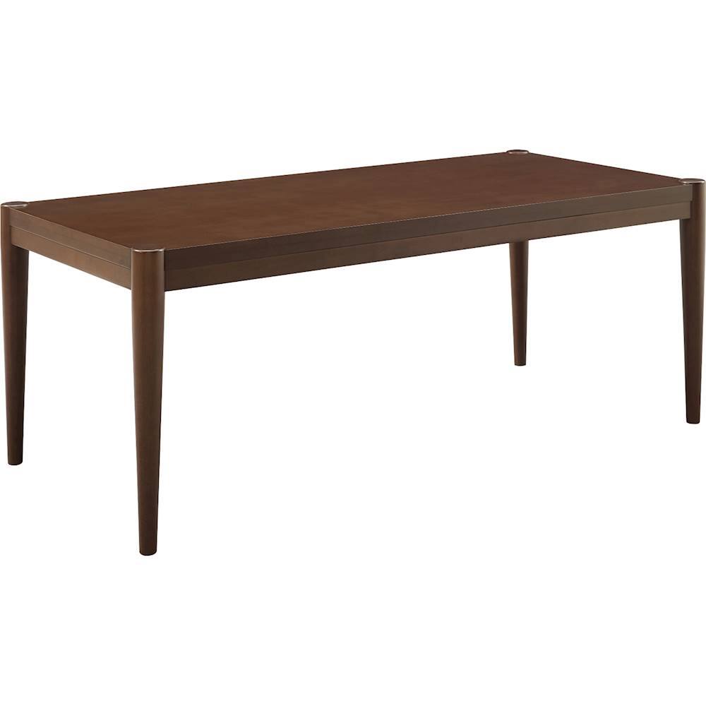 Angle View: Walker Edison - Rectangular Mid-Century Modern MDF Coffee Table - Walnut