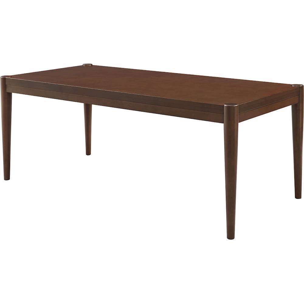 Left View: Walker Edison - Rectangular Mid-Century Modern MDF Coffee Table - Walnut