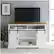 Alt View 11. Walker Edison - Sliding Barn Door Highboy Storage Console for Most TVs Up to 56" - Solid White/Rustic Oak.