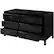Front. Walker Edison - Solid Wood Modern Classic 6-Drawer Dresser - Black.