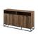 Left. Walker Edison - 58" Contemporary Angled-Door 2-Shelf Sideboard - Rustic Oak.