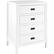 Angle. Walker Edison - 4-Drawer Dresser - White.