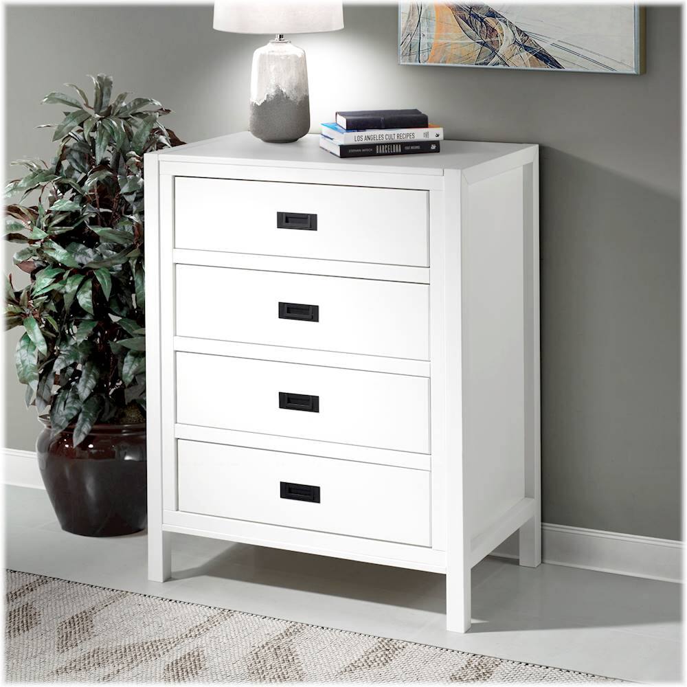 Alt View 12. Walker Edison - 4-Drawer Dresser - White.