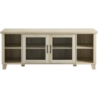 Walker Edison - Rustic Farmhouse Columbus TV Stand Cabinet for Most Flat-Panel TVs Up to 65" - White Oak - Front_Zoom