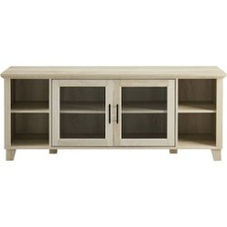 Walker Edison - Rustic Farmhouse Columbus TV Stand Cabinet for Most Flat-Panel TVs Up to 65" - White Oak - Front_Zoom