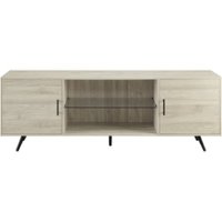 Walker Edison - 70" Mid Century Modern TV Console for Most Flat-Panel TVs Up to 80" - Birch - Front_Zoom