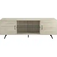 Walker Edison - 70" Mid Century Modern TV Console for Most Flat-Panel TVs Up to 80" - Birch - Front_Zoom