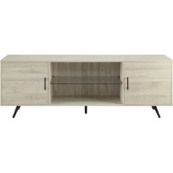 Walker Edison - Mid Century Modern TV Console for Most Flat-Panel TVs Up to 75" - Birch - Front_Zoom