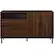 Front. Walker Edison - Modern 2-Shelf 2-Drawer Sideboard - Dark Wlanut.