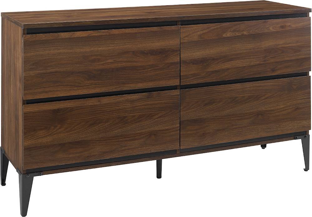 Angle View: Walker Edison - Urban Storage TV Console for Most TVs Up to 56" - Dark Walnut