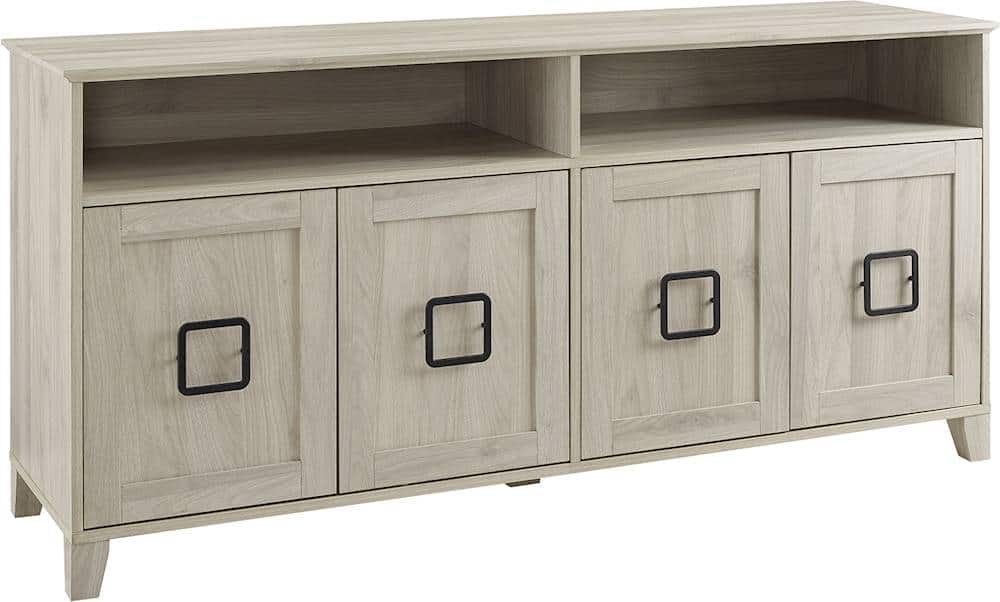 Angle View: Walker Edison - Modern Storage Console for Most TVs Up to 64" - Birch