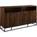 Angle. Walker Edison - 58" Contemporary Angled-Door 2-Shelf Sideboard - Dark Walnut.