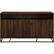 Front. Walker Edison - 58" Contemporary Angled-Door 2-Shelf Sideboard - Dark Walnut.
