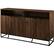 Left. Walker Edison - 58" Contemporary Angled-Door 2-Shelf Sideboard - Dark Walnut.