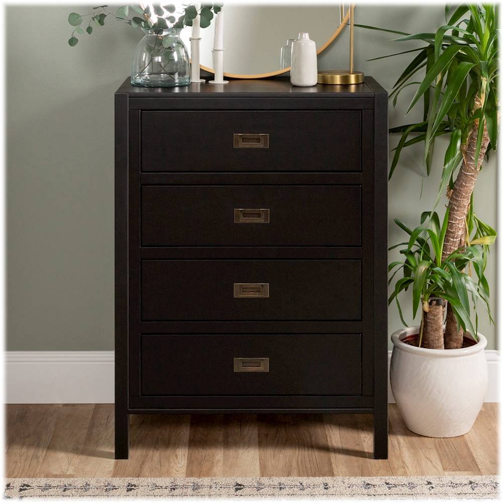 Best Buy: Walker Edison 4-Drawer Dresser Black BBR4DLYDDRBL