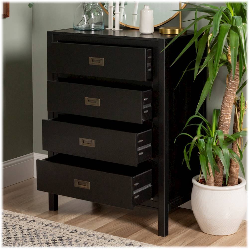 Best Buy: Walker Edison 4-drawer Dresser Black Bbr4dlyddrbl