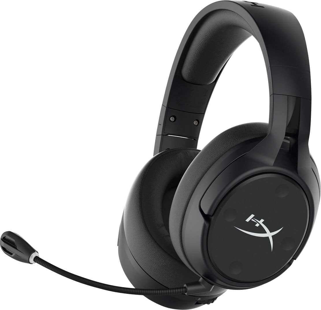 Front. HyperX - Cloud Flight S Wireless 7.1 Surround Sound Gaming Headset for PC, PS5, and PS4 with Qi Wireless Charging - Black.